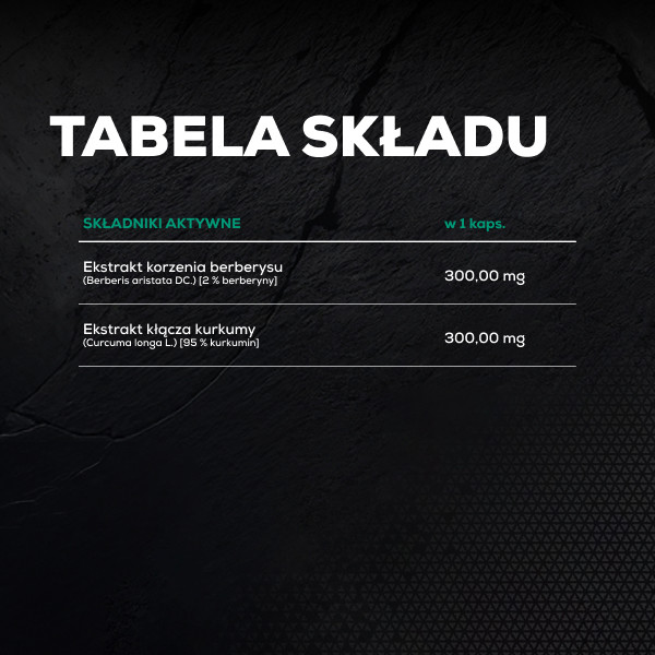 BERBERINE + TURMERIC - berberyna + kurkumina
