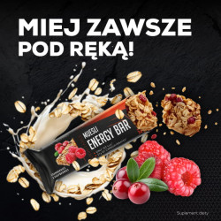 Zestaw 10 batonów energetycznych MUESLI ENERGY BAR CRANBERRIES & RASPBERRIES