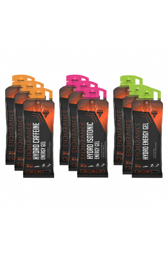 Zestaw 9 żeli - HYDRO ENERGY, HYDRO ISOTONIC ENERGY, HYDRO CAFFEINE ENERGY