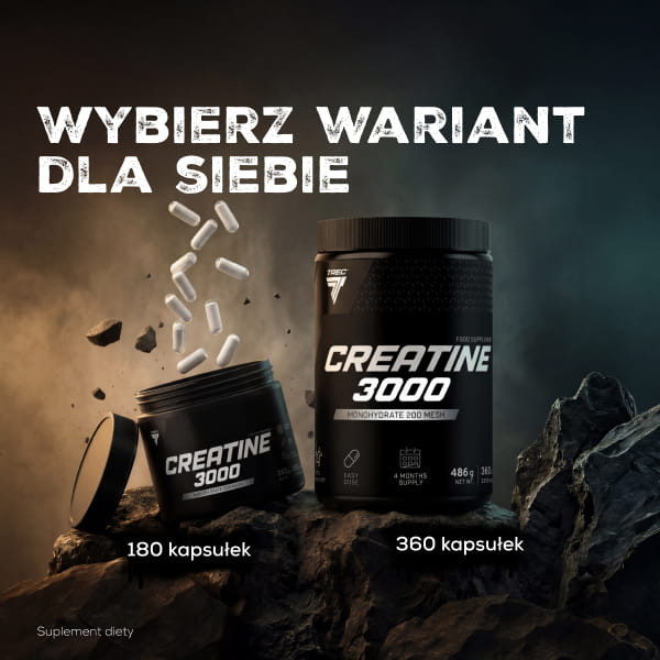 CREATINE 3000 - monohydrat kreatyny w kapsułkach