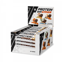 Zestaw batonów proteinowych z nadzieniem arachidowo-karmelowym w mlecznej czekoladzie PROTEIN BAR PEANUT & CARAMEL x 24 szt.