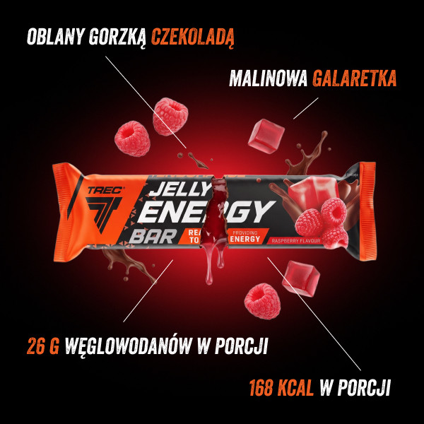 JELLY ENERGY BAR RASPBERRY FLAVOUR - Baton z galaretką