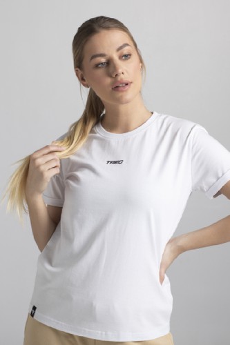 Biały T-shirt damski BASIC TRECGIRL 121 TREC WHITE