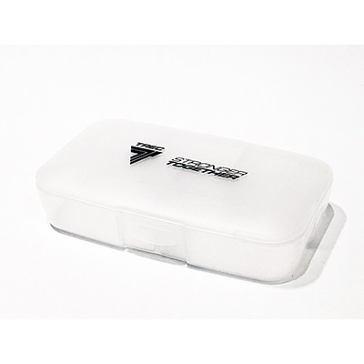 Białe/czarne pudełko na kapsułki/tabletki BOX FOR TABLETS - BLACK/WHITE PILLBOX transparent