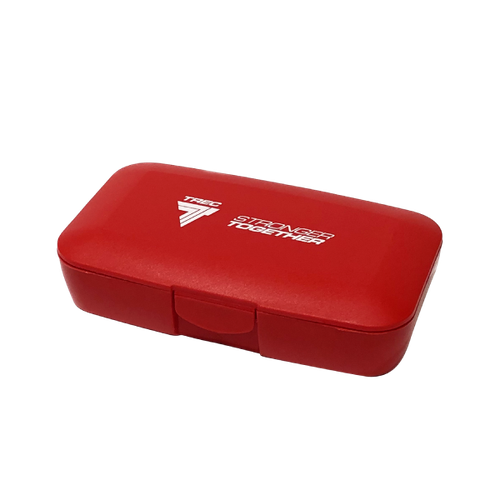 Czerwone pudełko na kapsułki BOX FOR TABLETS RED PILLBOX