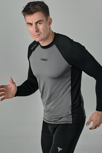 Czarno-szara koszulka męska z długim rękawem PRO SERIES RASHGUARD LONG 124 GRAPHITE