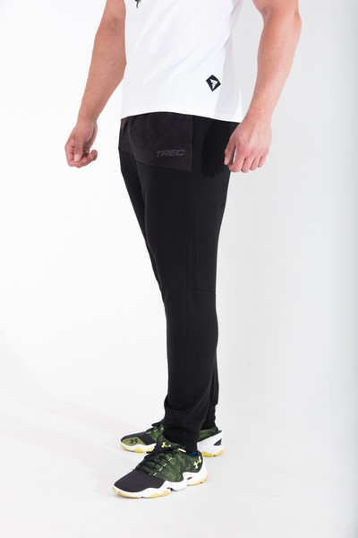 Czarne spodnie dresowe męskie PANTS 016 - BLACK ON BLACK https://www.trec.pl/media/catalog/product/s/p/spod