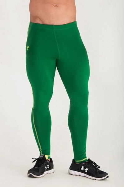 Zielone legginsy treningowe męskie PRO PANTS GREEN Glowne