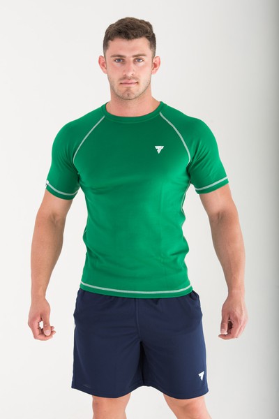 Zielona koszulka treningowa męska RASH GREEN Glowne