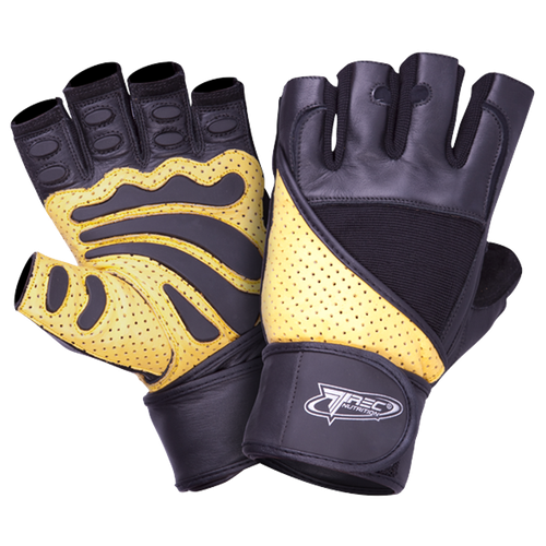 Żółte/czarne rękawiczki na siłownię - POWER MAX - YELLOW