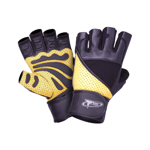 Żółte/czarne rękawiczki na siłownię - POWER MAX - YELLOW