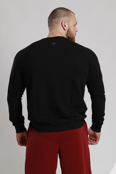 Czarna bluza bez kaptura męska SWEATSHIRT 016 - BLACK ON BLACK https://www.trec.pl/media/catalog/product/2/_/2_51