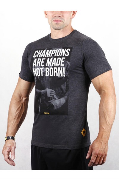 Ciemny T-shirt męski T-SHIRT 035 CHAMPIONS GRAPHITE Glowne