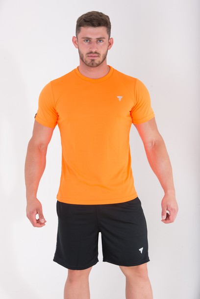 Pomarańczowy T-shirt męski T-SHIRT - COOLTREC 010 - ORANGE FLUO