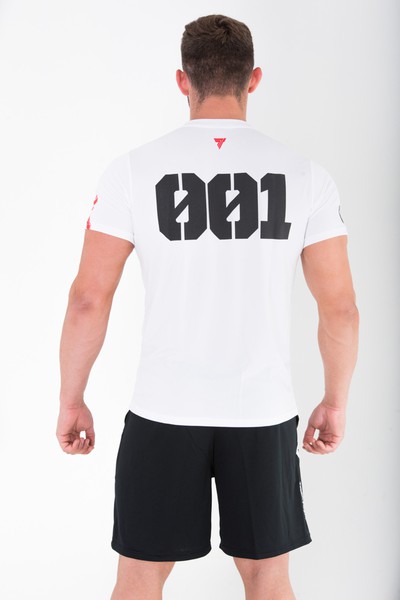 Biały T-shirt męski z nadrukiem T-SHIRT COOLTREC CROSS WHITE https://www.trec.pl/media/catalog/product/t/s/tshi