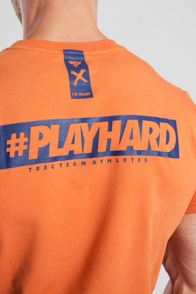 Pomarańczowy T-shirt męski T-SHIRT PLAY HARD 008 ORANGE https://www.trec.pl/media/catalog/product/t/s/ts_p