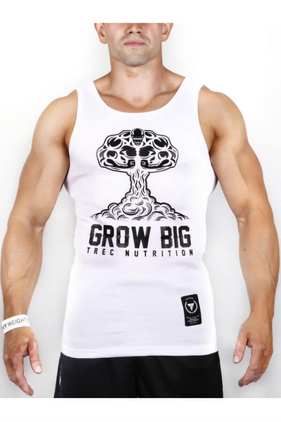 Biała koszulka na ramiączkach męska TANK TOP 004 GROW BIG WHITE Glowne