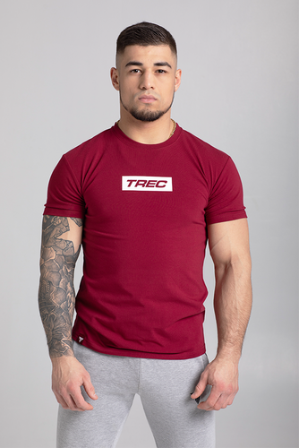 Bordowy T-shirt męski BASIC TSHIRT 139 TREC MAROON