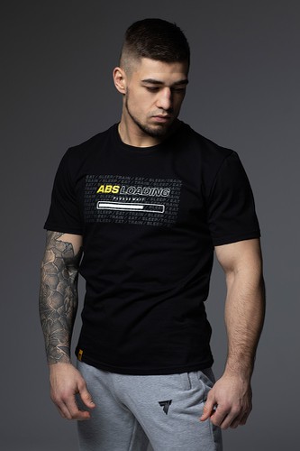 Czarny T-shirt męski ABS