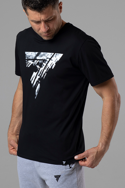 Czarny T-shirt męski z nadrukiem - LOGO TREC Czarny T-shirt męski z nadrukiem - LOGO TREC 2