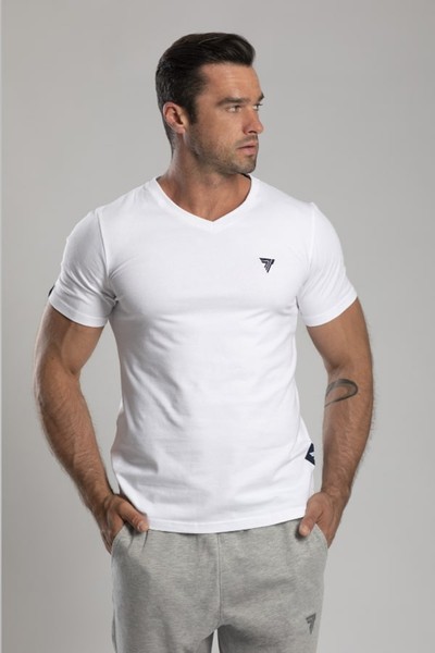 T-shirt V-Neck Trec 01 White Glowne