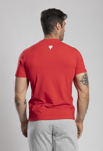 Czerwony T-shirt męski COOLTREC TREC TEAM ATHLETES POLSKA RED z2