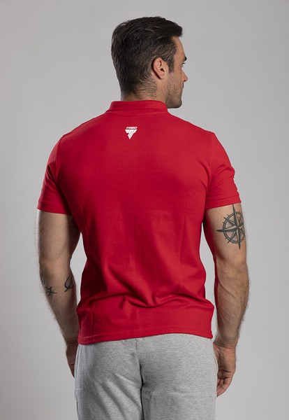 Czerwona koszulka polo męska POLO TREC TEAM ATHLETES POLSKA RED z2
