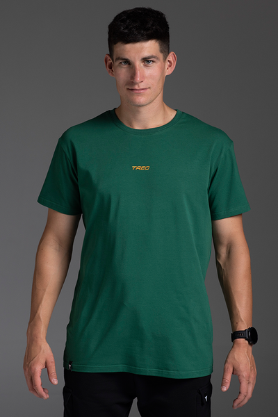 Zielony T-shirt męski BASIC TSHIRT 140 TREC TEAM GREEN Zielony T-shirt męski BASIC TSHIRT 140 TREC TEAM GREEN