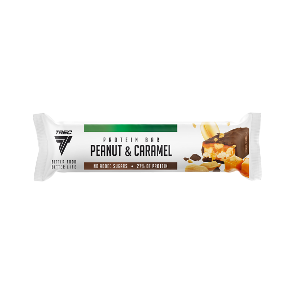 Baton proteinowy z nadzieniem arachidowo-karmelowym z mlecznej czekolady PROTEIN BAR PEANUT & CARAMEL PROTEIN BAR PEANUT & CARAMEL