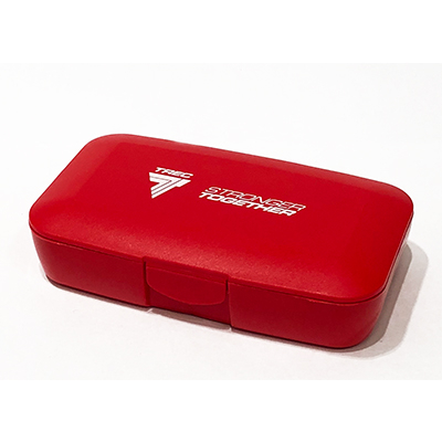 Czerwone pudełko na kapsułki BOX FOR TABLETS RED PILLBOX Glowne