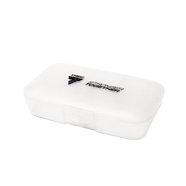 Sprzęt sportowy Białe pudełko na kapsułki BOX FOR TABLETS TRANSPARENT PILLBOX Glowne