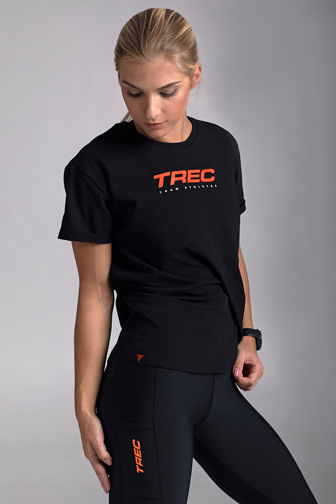 Trec Wear Endurance Czarny T-shirt damski ENDURANCE TRECGIRL TSHIRT 120 TREC BLACK Czarny T-shirt damski ENDURANCE TRECGIRL TSHIRT 120 TREC BLACK