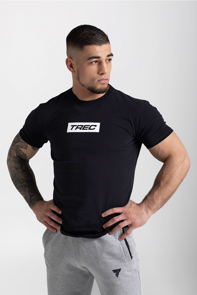 Trec Wear 2022 Czarny T-shirt męski BASIC TSHIRT 137 TREC BLACK Czarny T-shirt męski BASIC TSHIRT 137 TREC BLACK 1