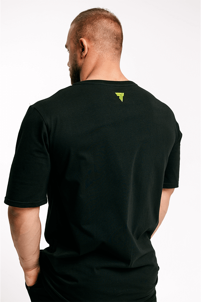 Czarny T-shirt męski z zielonym nadrukiem BOOGIEMAN T-SHIRT OVERSIZE 131 BLACK-GRN BOOGIEMAN T-SHIRT OVERSIZE 131 BLACK-GRN 2