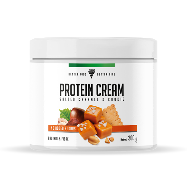 Better Food Krem proteinowy PROTEIN CREAM SALTED CARAMEL & COOKIE no bg