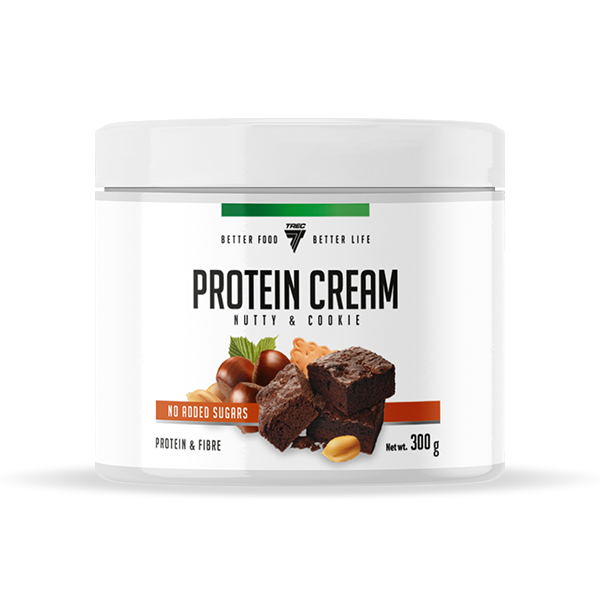 BETTER FOOD Proteinowy krem orzechowo-ciasteczkowy PROTEIN CREAM NUTTY & COOKIE PROTEIN CREAM NUTTY & COOKIE white bg