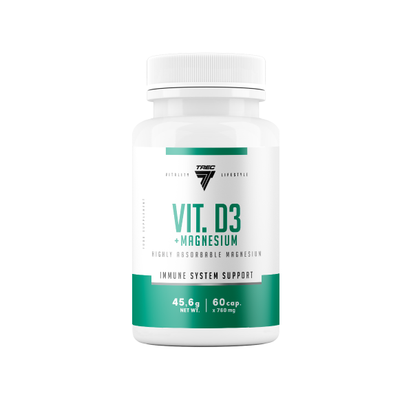 Vitality VIT. D3 + MAGNESIUM – witamina D3 z magnezem w kapsułkach VITAMIN D3 + MAGNESIUM